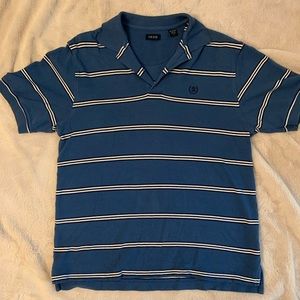 Blue striped polo